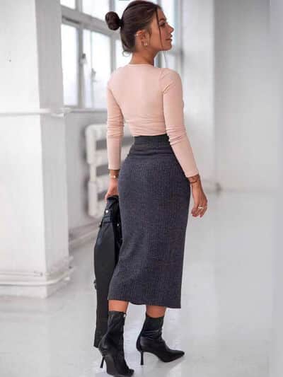 Lace Up Long Sleeve T-Shirt