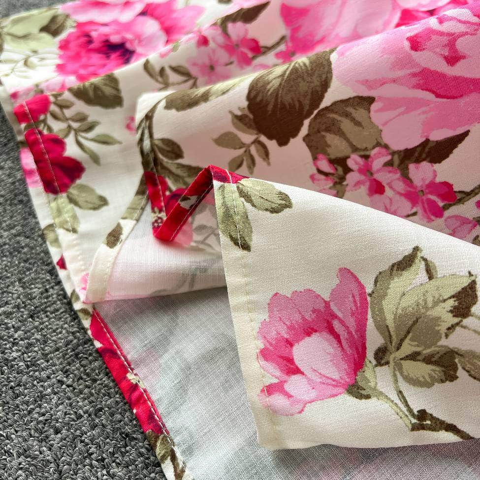 Lantern Sleeves Floral Print Buttoned Down Maxi Dress