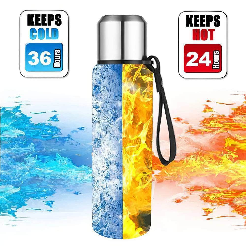 Large Capacity Stainless Steel Thermos - Portable Vacuum Flask Insulated Tumbler with Rope, Thermo Bottle in 500ml, 700ml, 1000ml, and 1500ml sizes