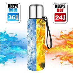 Large Capacity Stainless Steel Thermos - Portable Vacuum Flask Insulated Tumbler with Rope, Thermo Bottle in 500ml, 700ml, 1000ml, and 1500ml sizes
