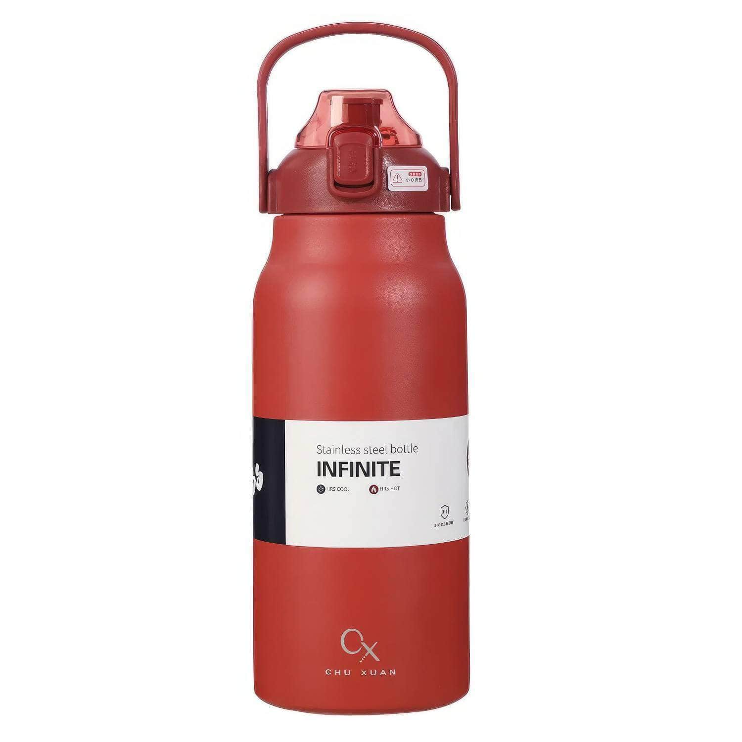 Large Capacity Thermal Water Bottle with Straw - Stainless Steel Thermo Tumbler for Gym, Vacuum Flask for Cold and Hot Insulated Drinks