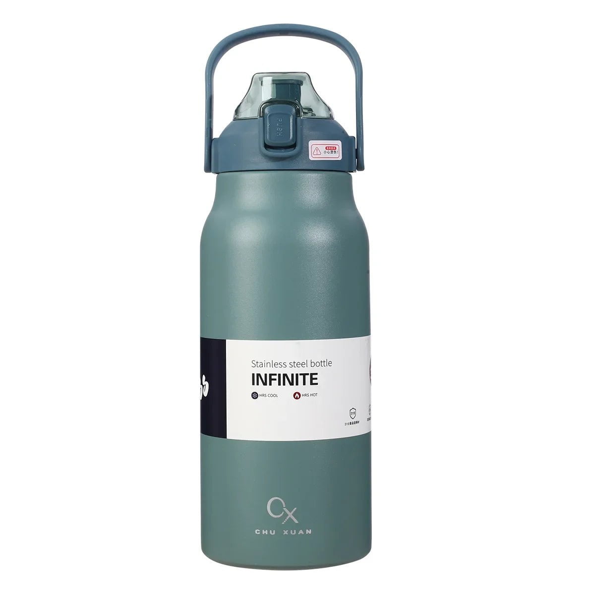 Large Capacity Thermal Water Bottle with Straw - Stainless Steel Thermo Tumbler for Gym, Vacuum Flask for Cold and Hot Insulated Drinks Blue / 1300ml