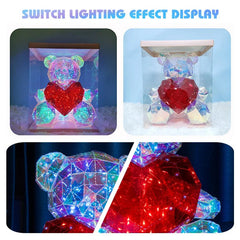 LED luminous teddy bear: holographic iridescent plastics toy