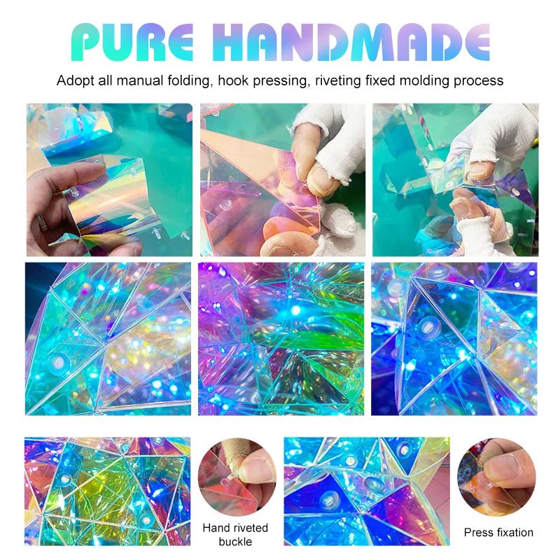 LED luminous teddy bear: holographic iridescent plastics toy