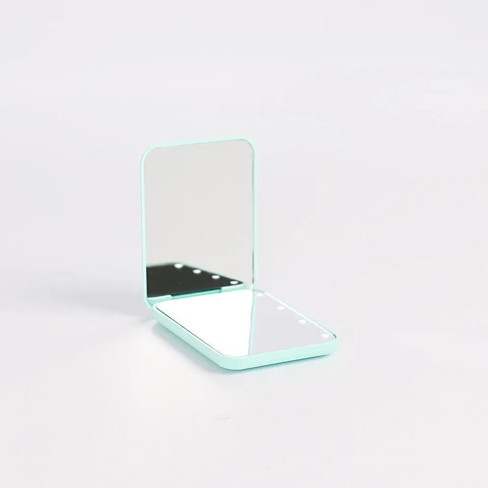 LED Pocket Mirror with Magnification Green