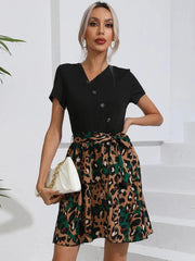 Leopard Short Sleeve Dress