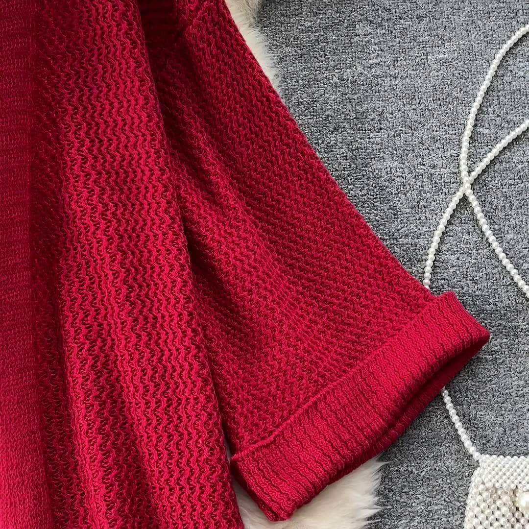 Long Sleeves Ribbed Draped Pullover Cardigan