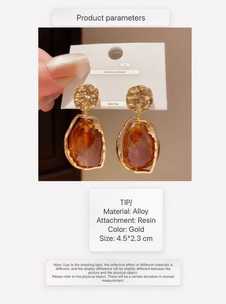 Luxurious Elegant Vintage Inspired Asymmetrical Drop Earrings