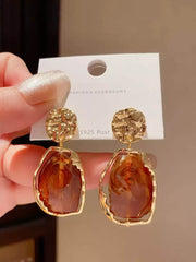 Luxurious Elegant Vintage Inspired Asymmetrical Drop Earrings