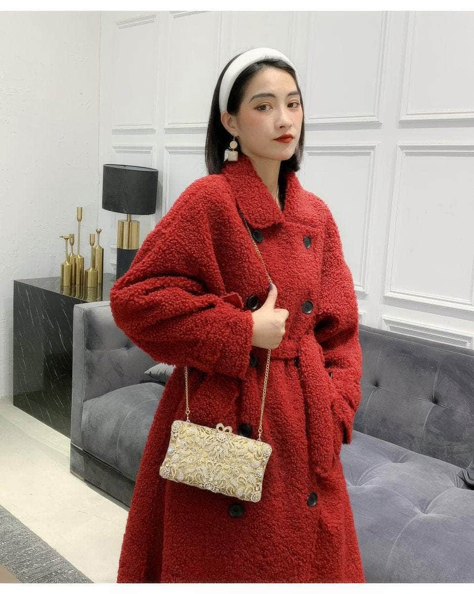 Luxurious Sparkling Floral Rhinestone Decor Purse