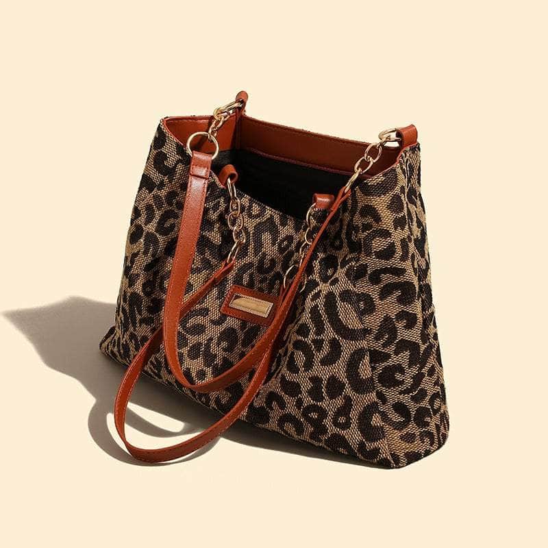 Luxury Bucket Leopard Print Shoulder Bag