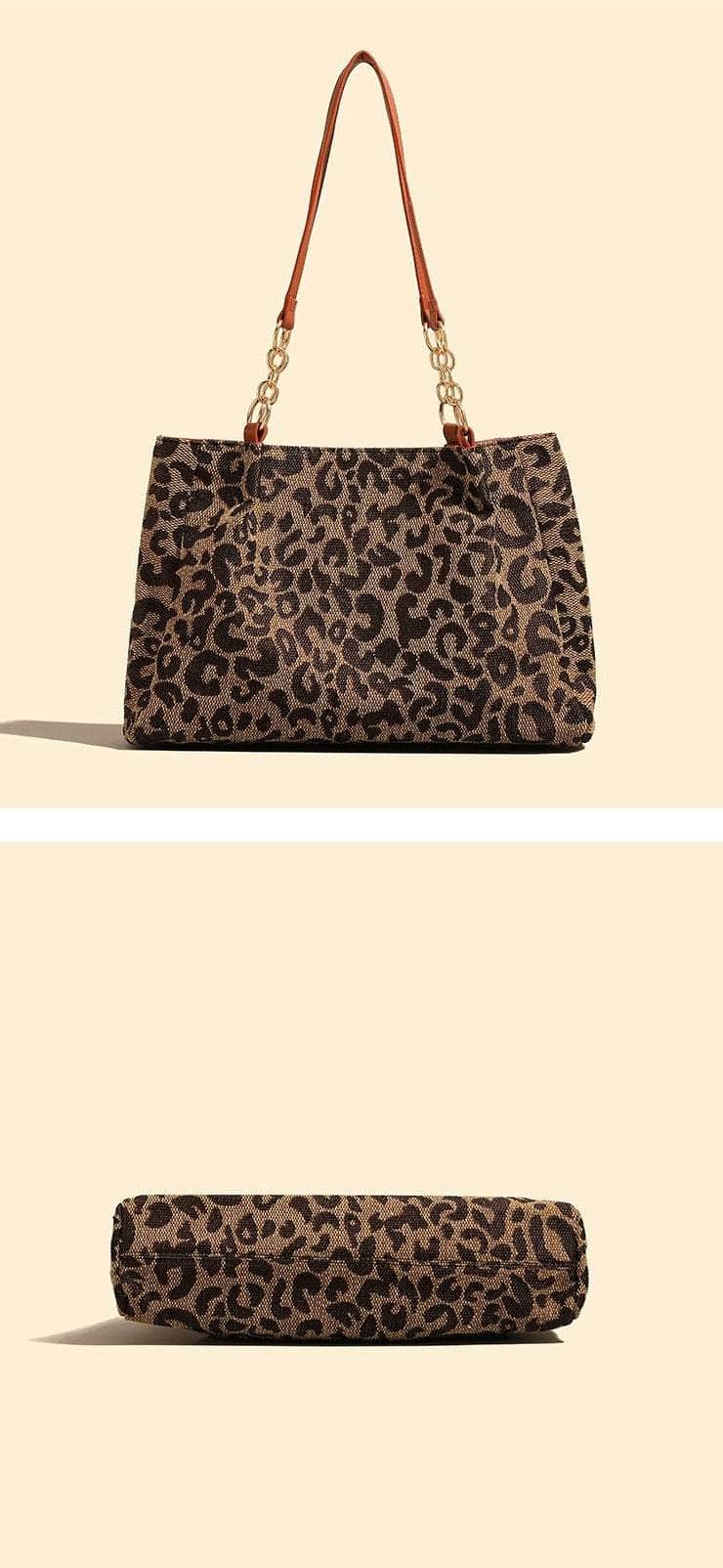 Luxury Bucket Leopard Print Shoulder Bag