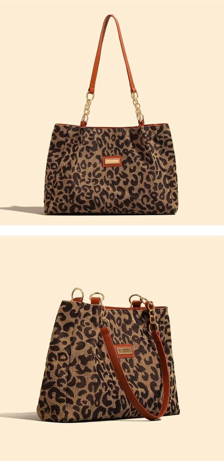 Luxury Bucket Leopard Print Shoulder Bag