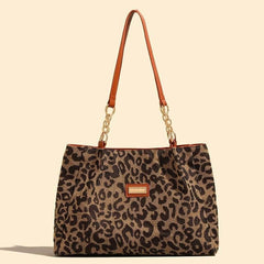 Luxury Bucket Leopard Print Shoulder Bag