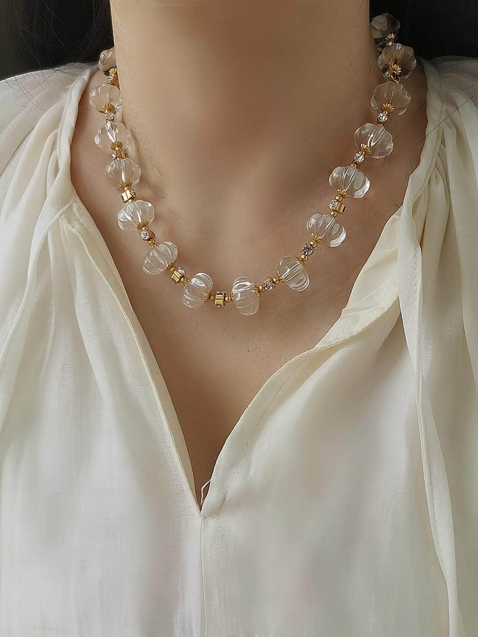 Luxury Czech Glass Vintage Beaded Genève Necklace