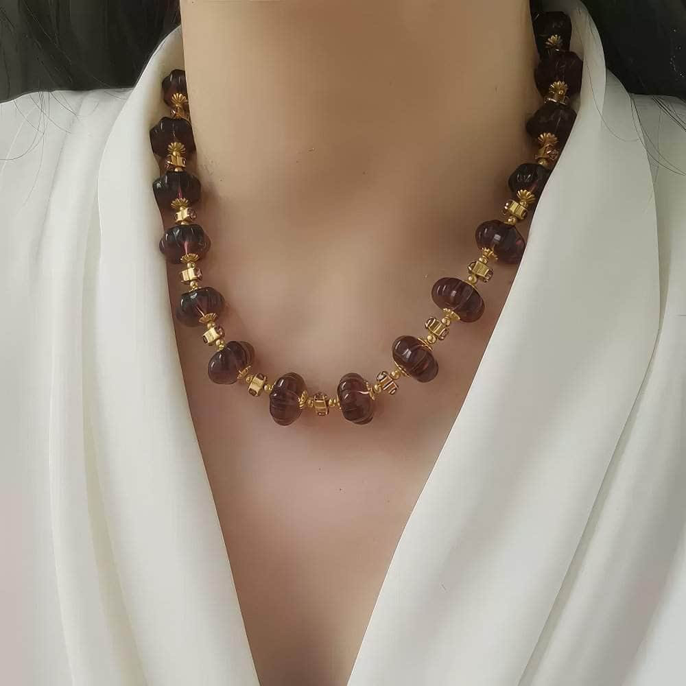 Luxury Czech Glass Vintage Beaded Genève Necklace