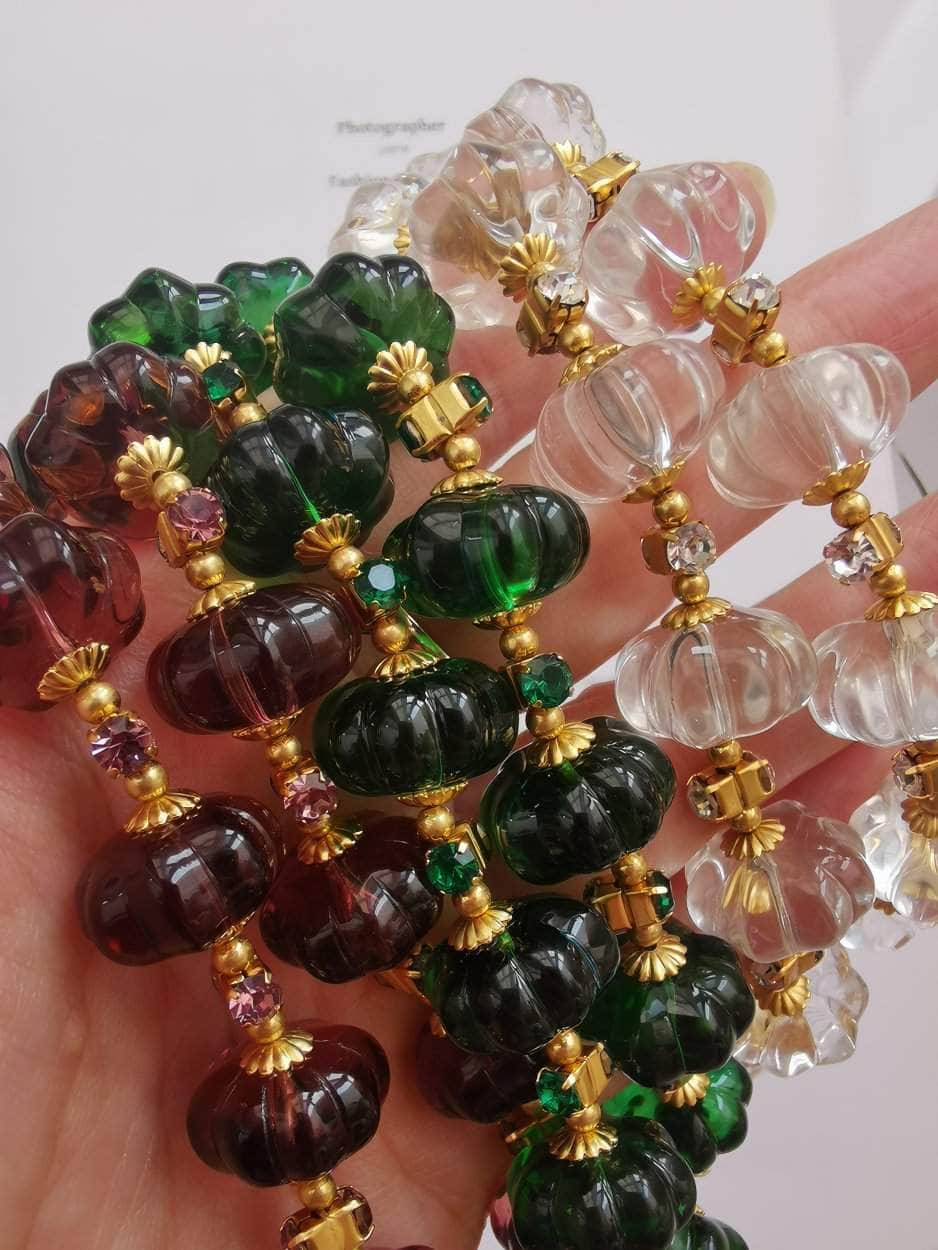 Luxury Czech Glass Vintage Beaded Genève Necklace