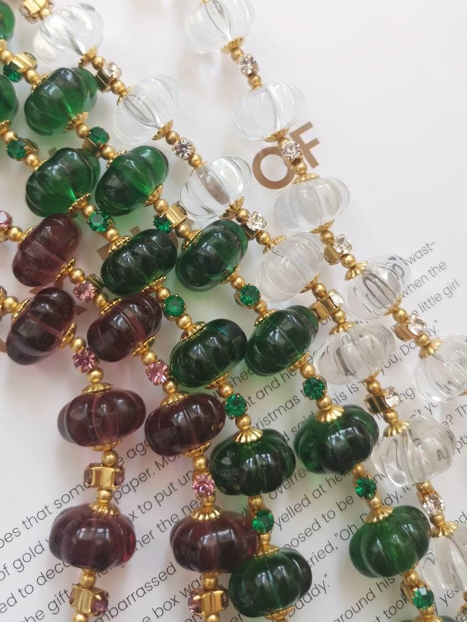 Luxury Czech Glass Vintage Beaded Genève Necklace