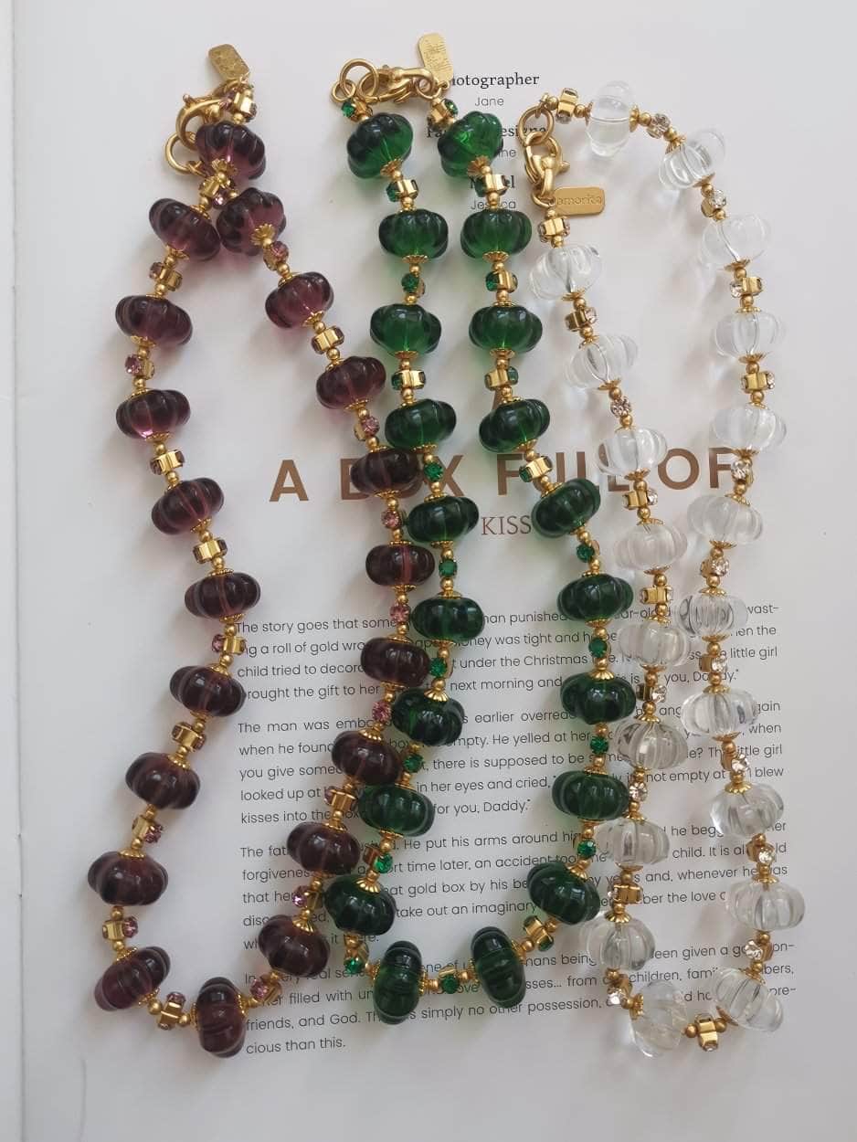 Luxury Czech Glass Vintage Beaded Genève Necklace