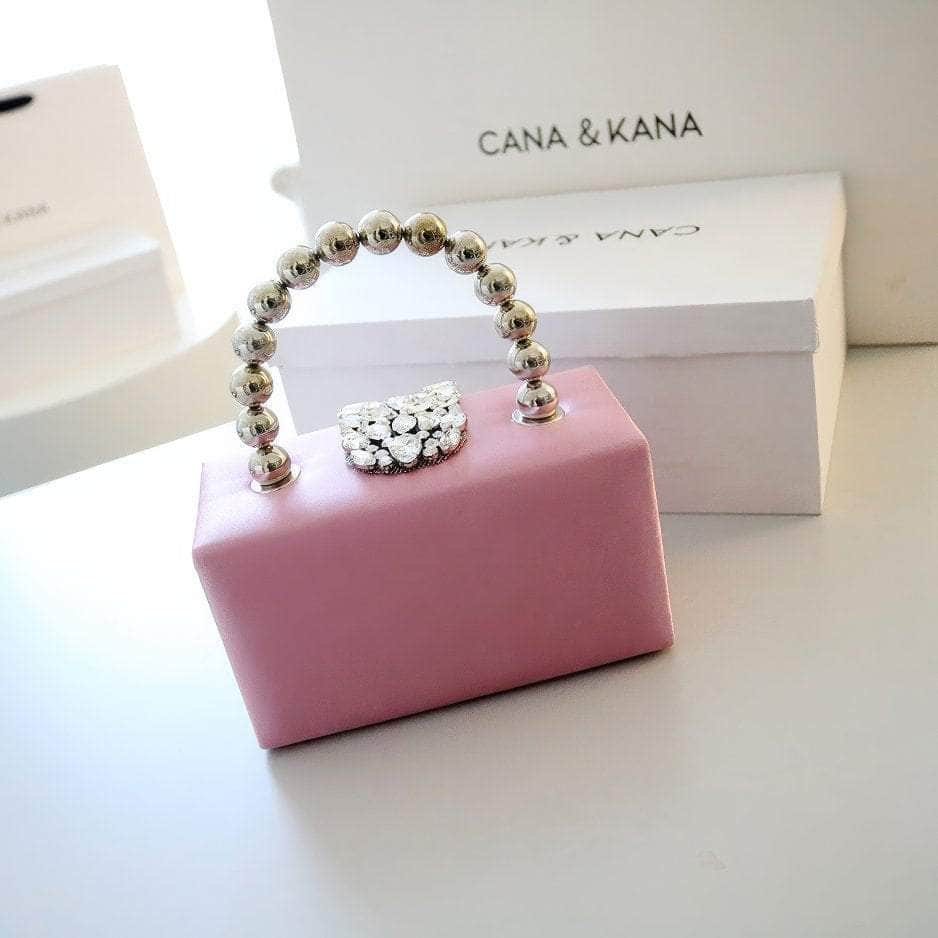 Luxury Rhinestone Deco Flap Top Handle Box Bag