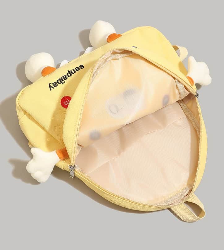 M&M's Inspired Cute Yellow Cartoon Schoolbag