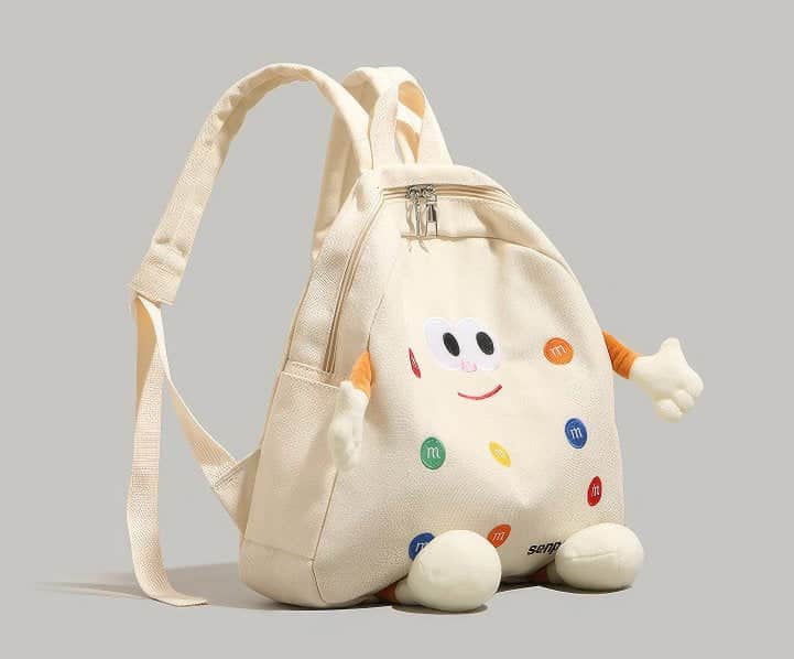 M&M's Inspired Cute Yellow Cartoon Schoolbag