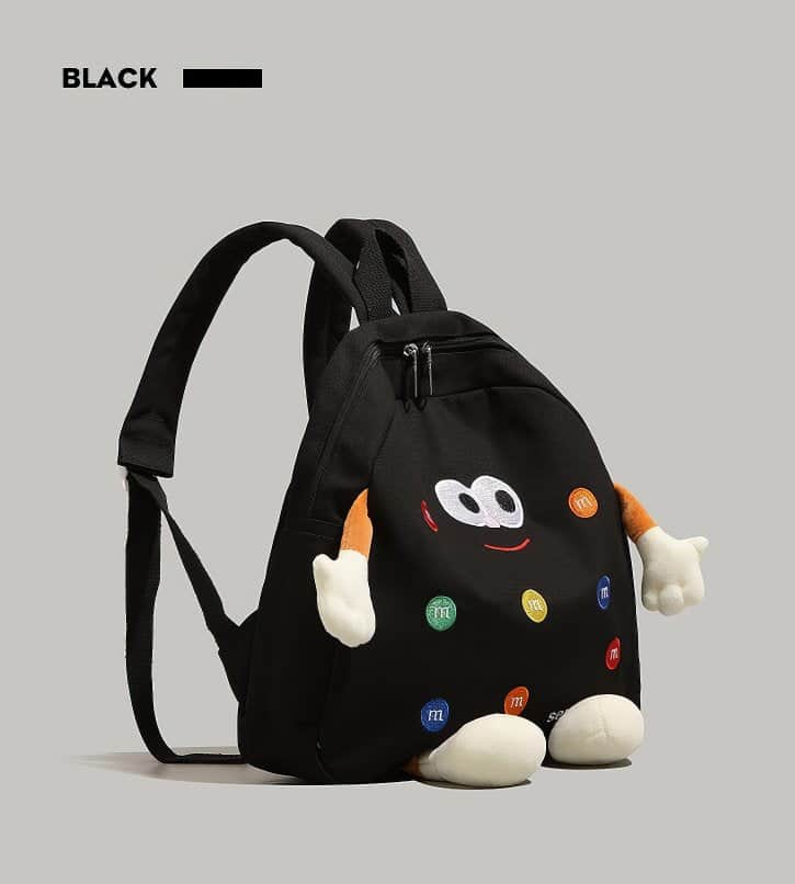 M&M's Inspired Cute Yellow Cartoon Schoolbag