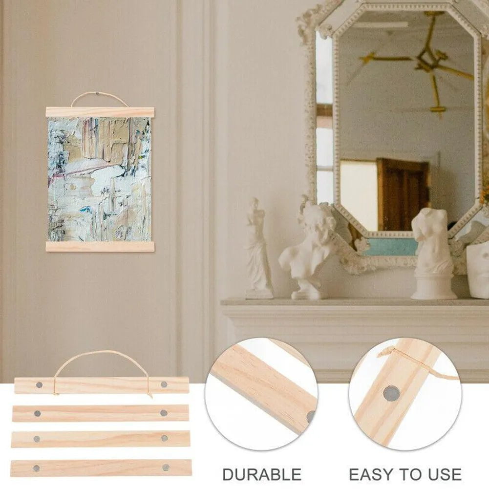 Magnetic Pine Wood Frame: 21cm-51cm for Photos and Posters