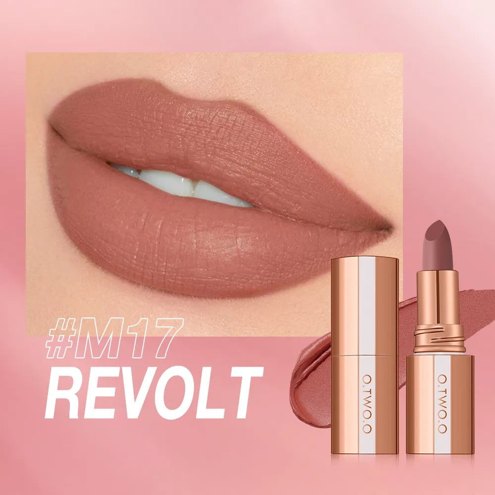 Matte Lipstick: Long Lasting, Waterproof, Smudge-free, Classic Velvet Finish - Highly Pigmented Lip Tint Makeup M17