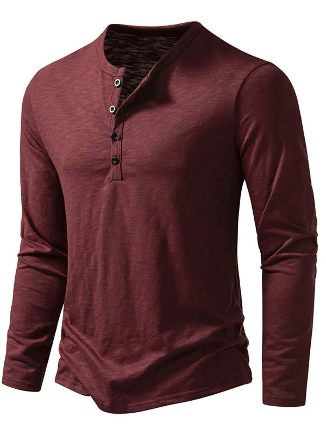 Men's Button Detail Long Sleeve T-Shirt
