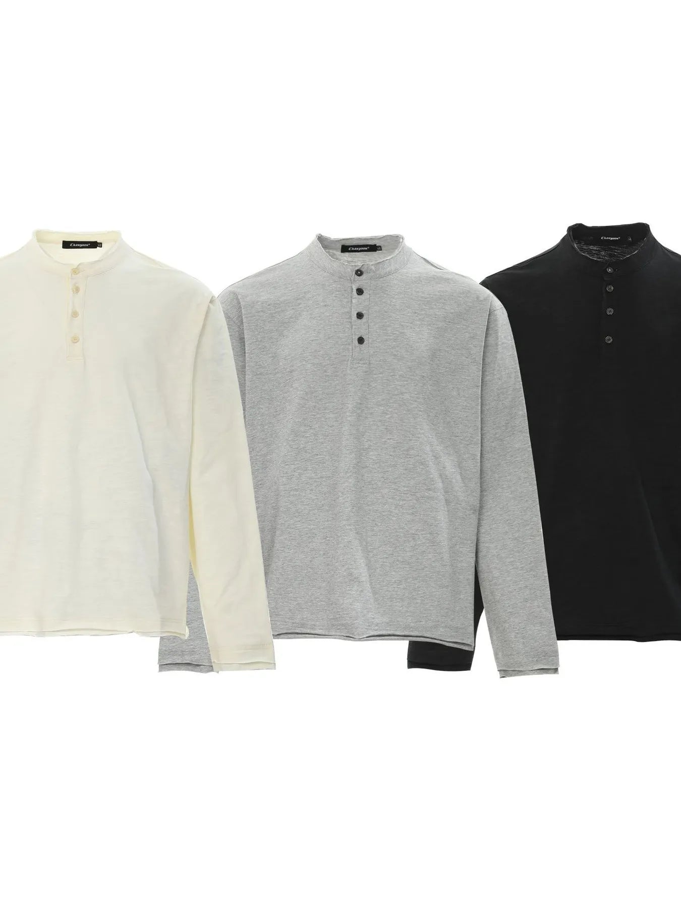 Men's Button Detail Long Sleeve T-Shirt