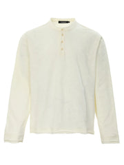 Men's Button Detail Long Sleeve T-Shirt Apricot / S