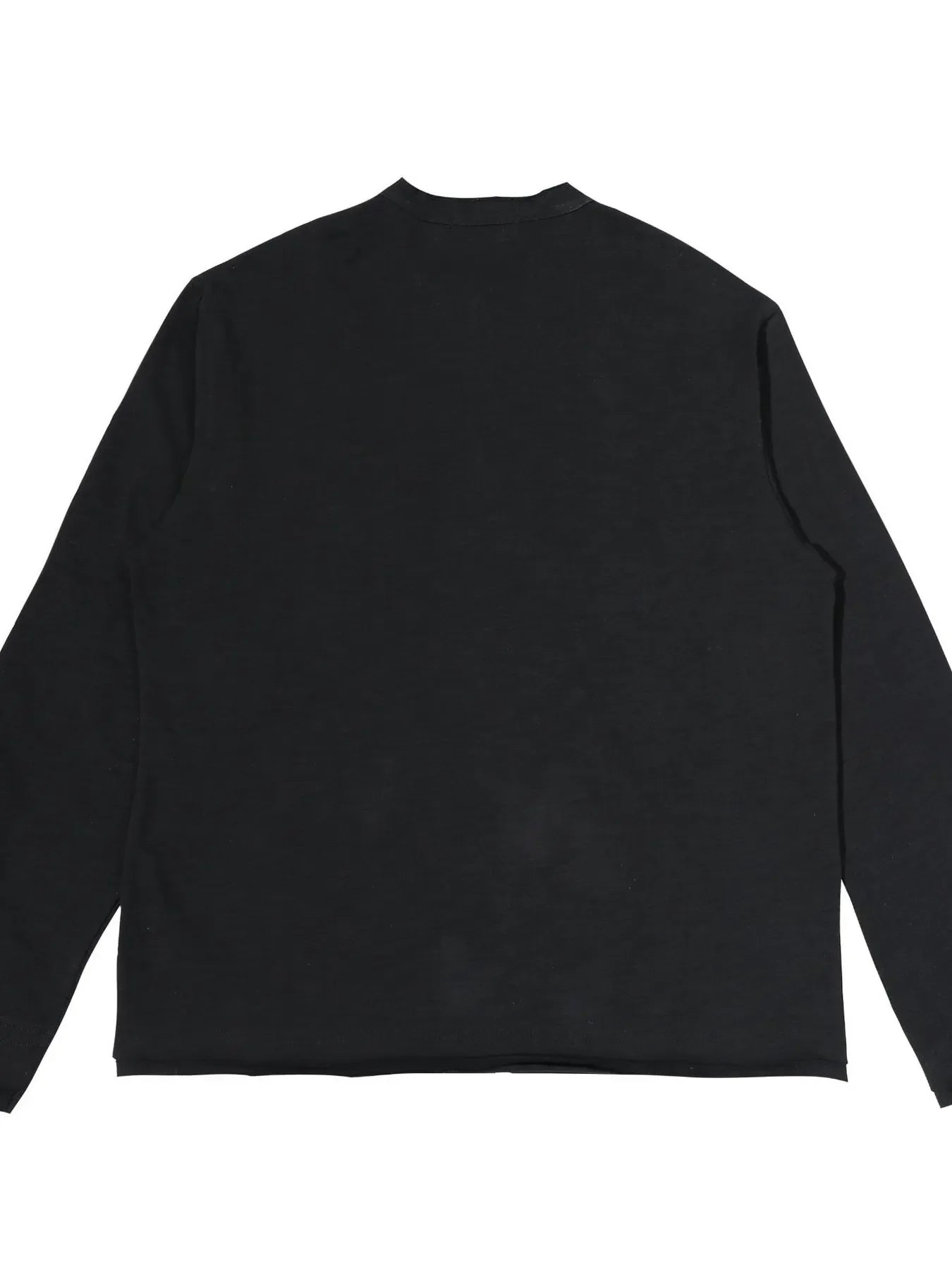 Men's Button Detail Long Sleeve T-Shirt Black / S