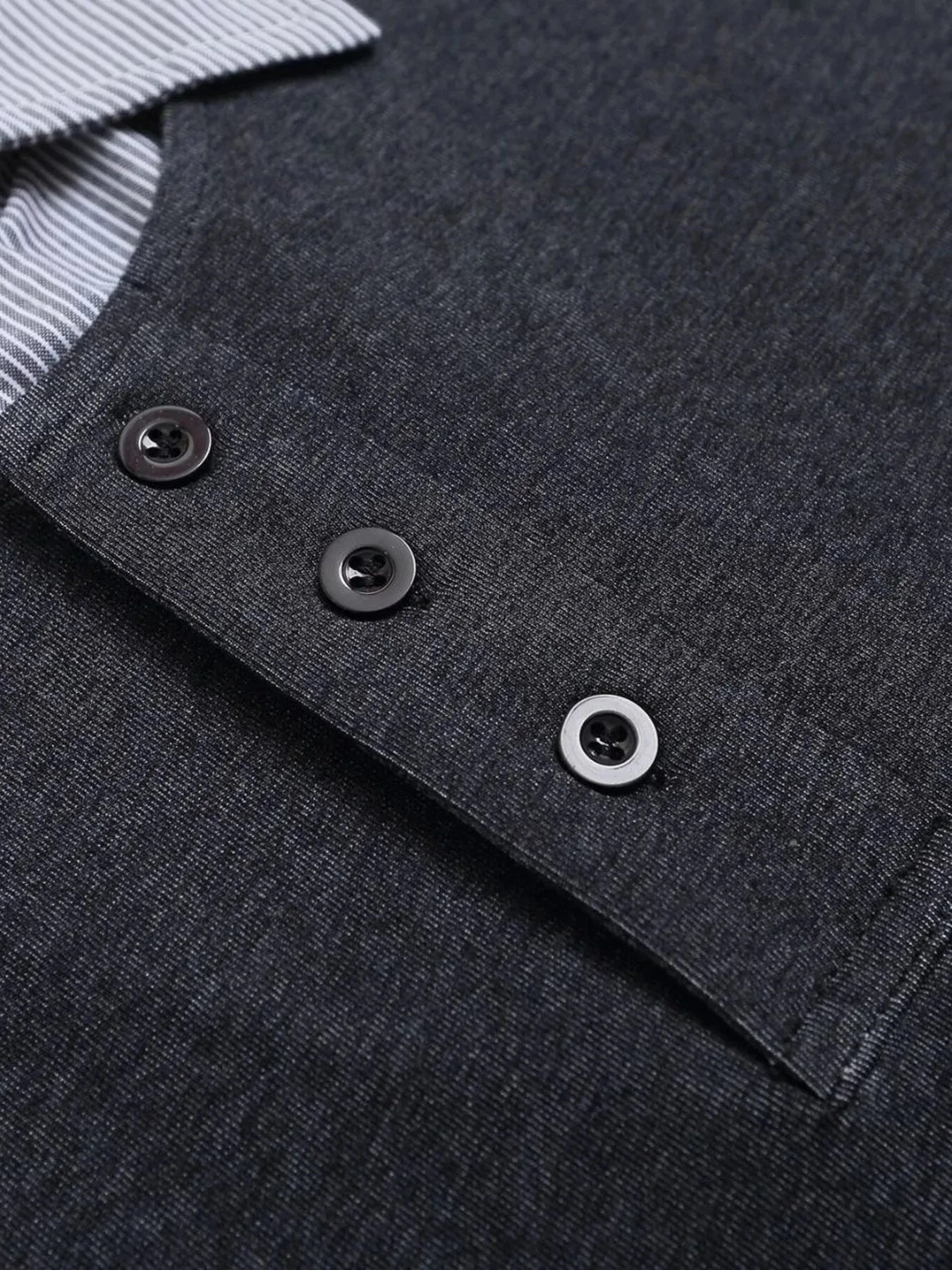 Men's Button Detail Short Sleeve Polo