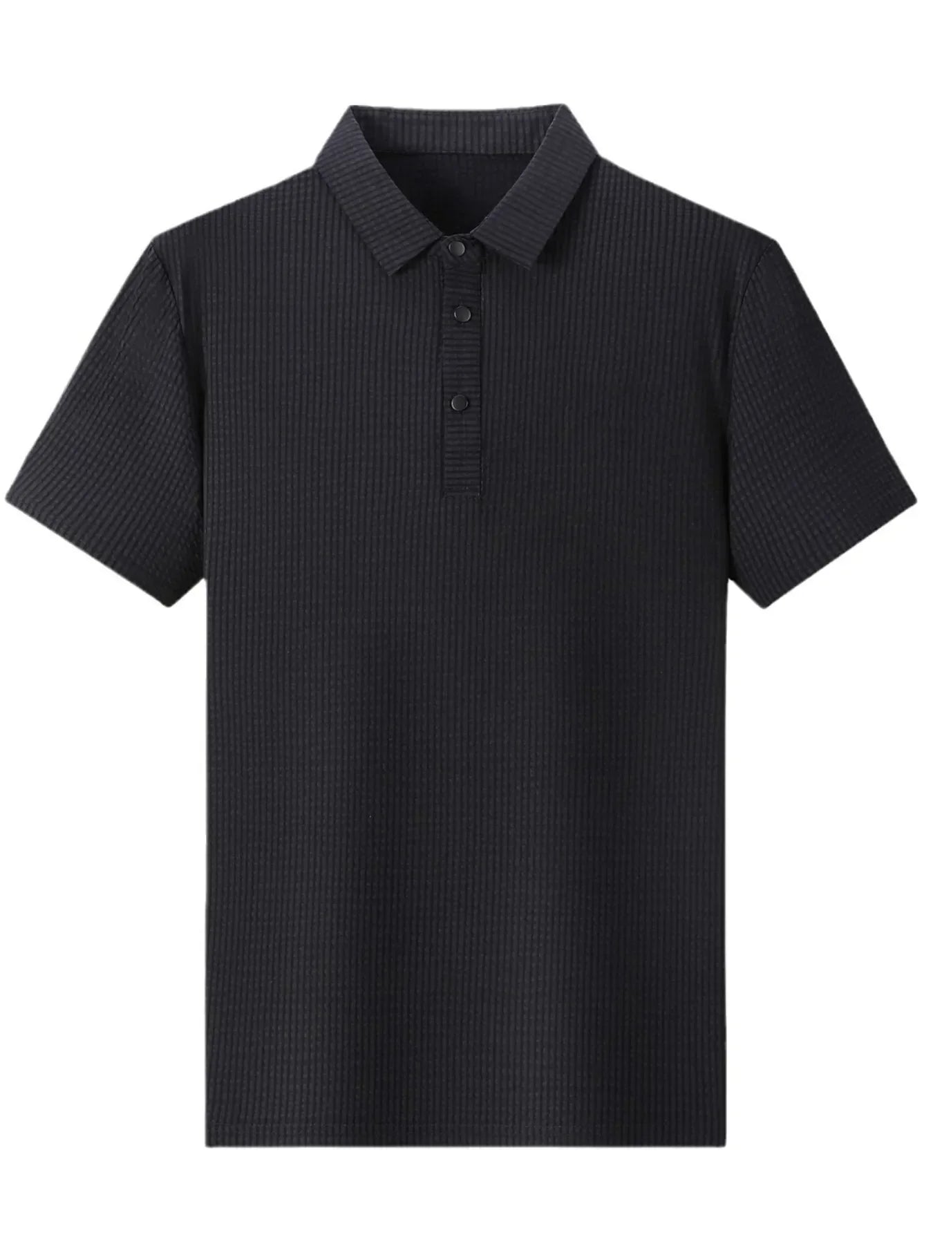 Men's Button Detail Short Sleeve Polo Black / 165