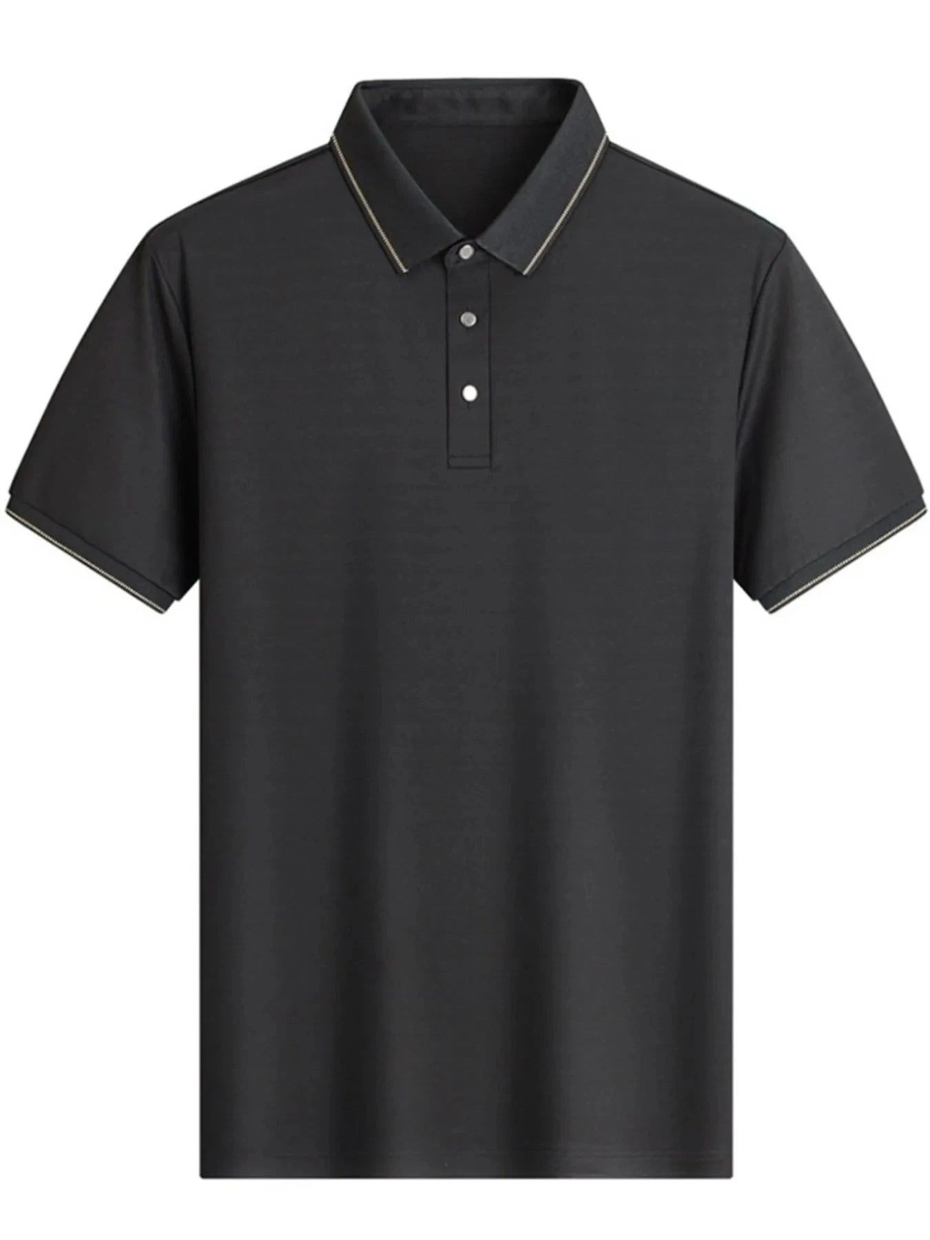Men's Button Detail Short Sleeve Polo Black / 170