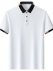 Men's Button Detail Short Sleeve Polo Frost White / 48