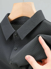 Men's Button Detail Short Sleeve Polo Gray / 165
