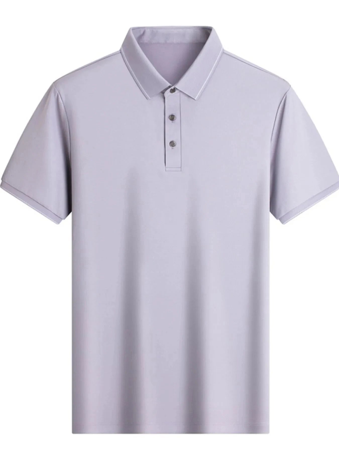 Men's Button Detail Short Sleeve Polo Purple / 170