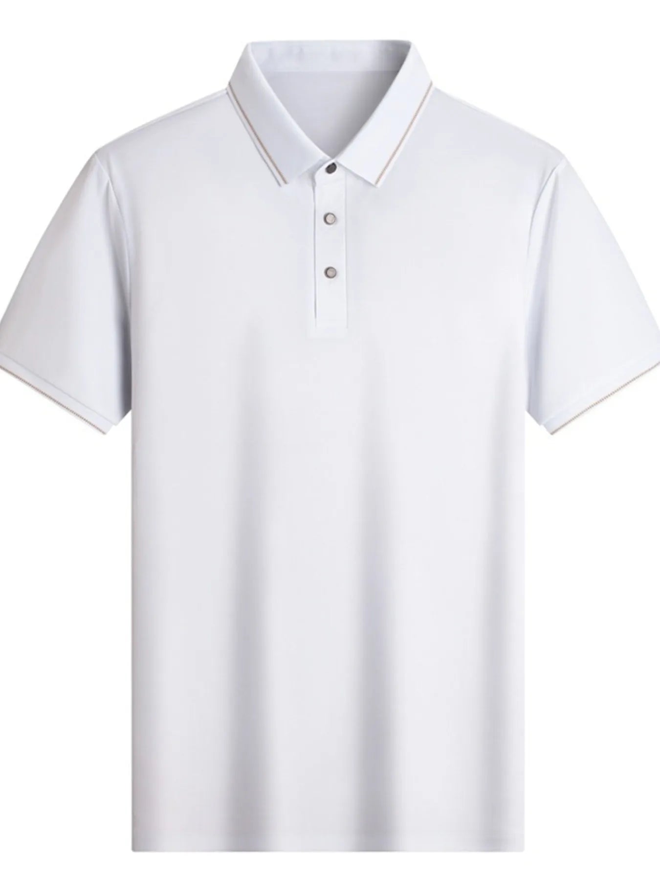 Men's Button Detail Short Sleeve Polo White / 170