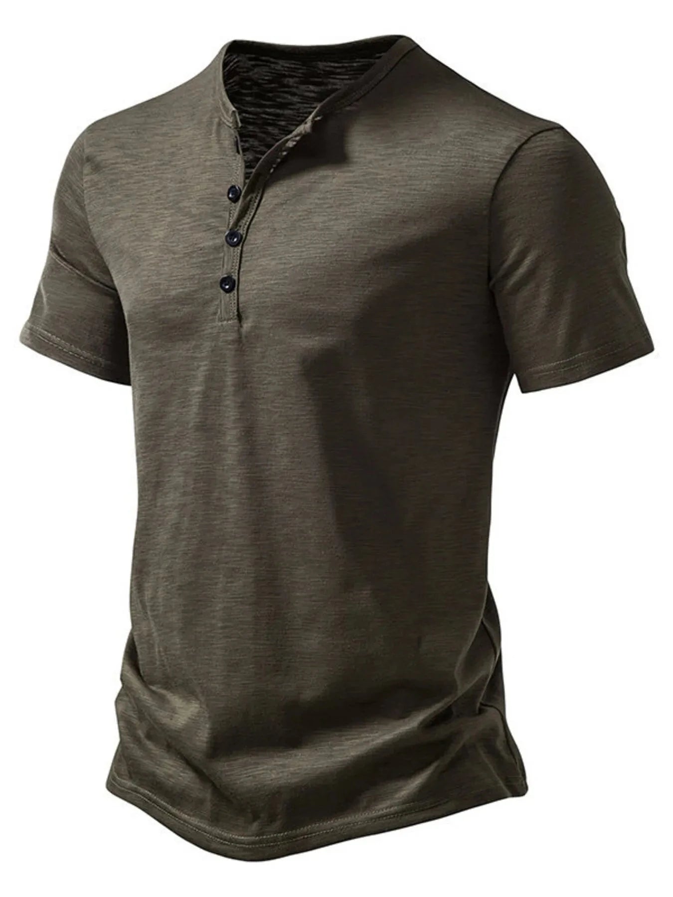 Men's Button Detail Short Sleeve Top