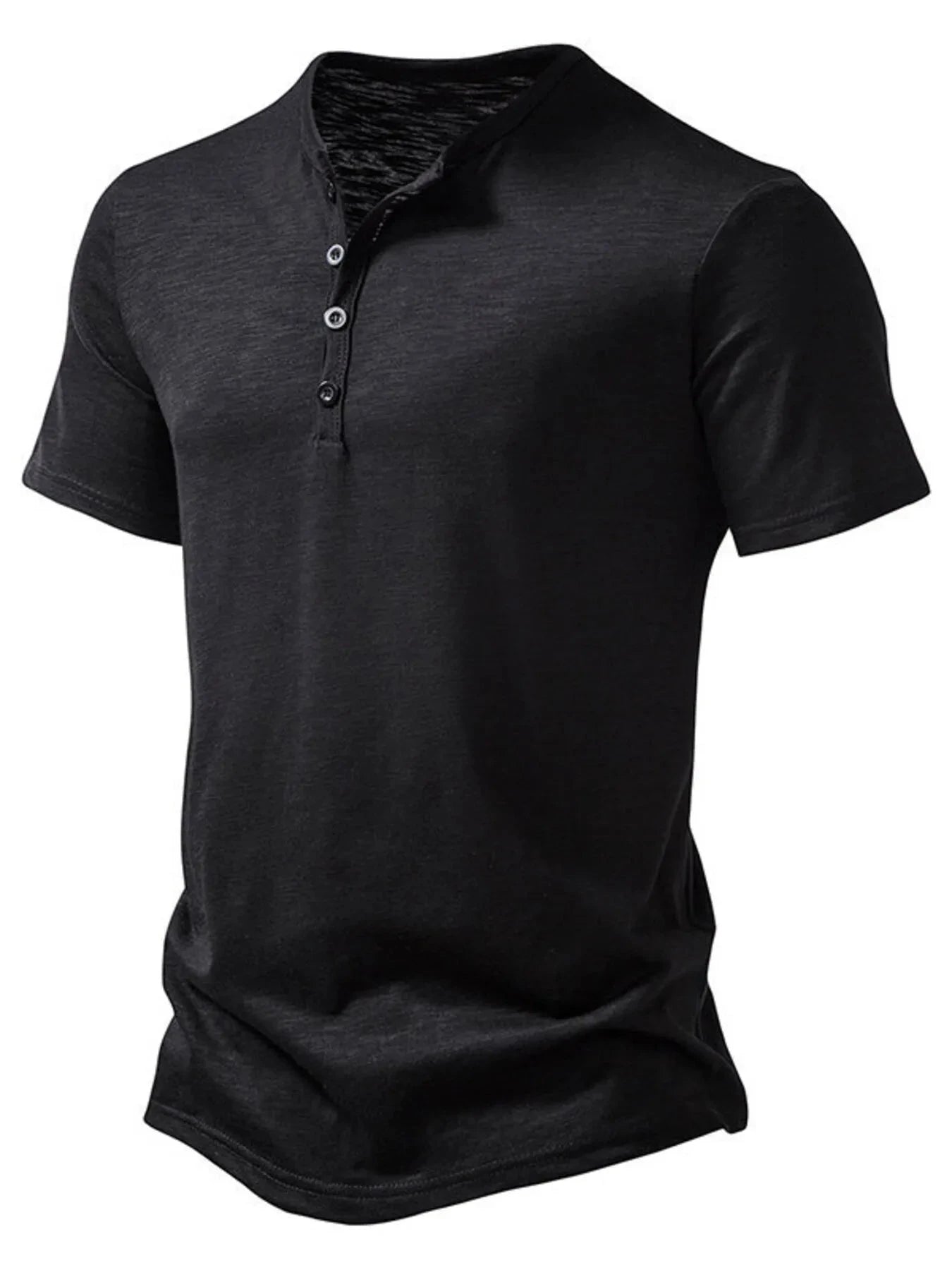 Men's Button Detail Short Sleeve Top