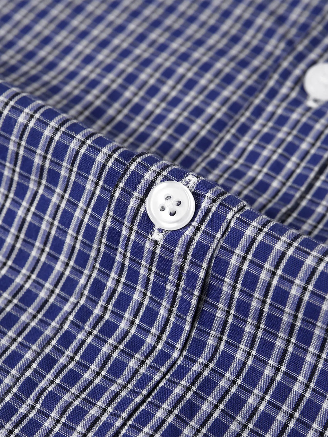 Men's Button Down Long Sleeve Plaid Shirt