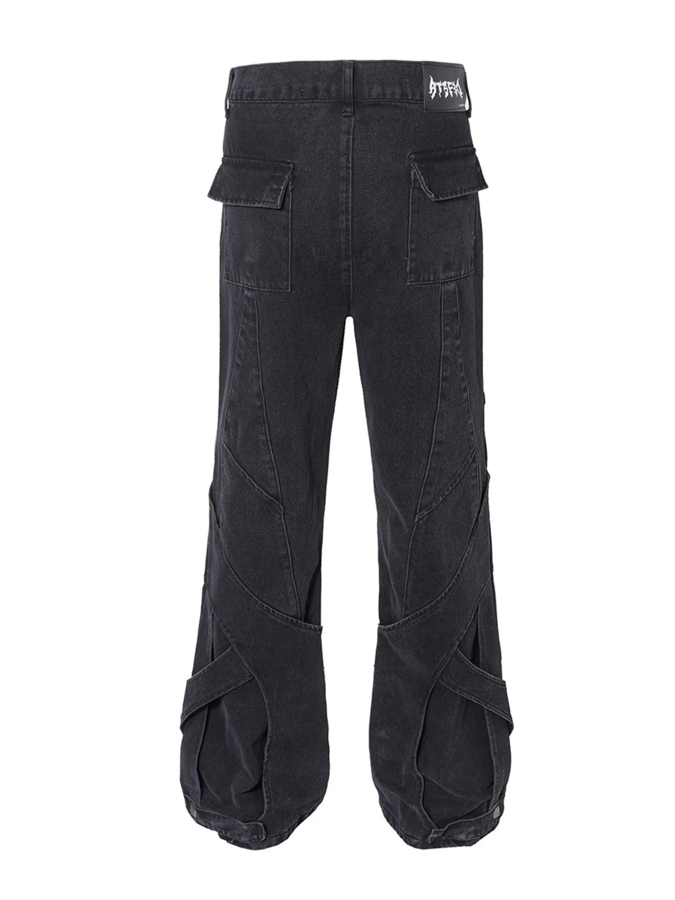 Men's Button Fly Studded Bootcut Jeans