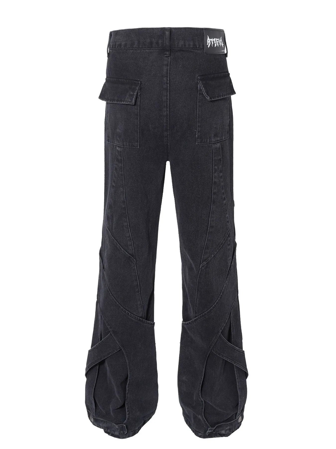 Men's Button Fly Studded Bootcut Jeans