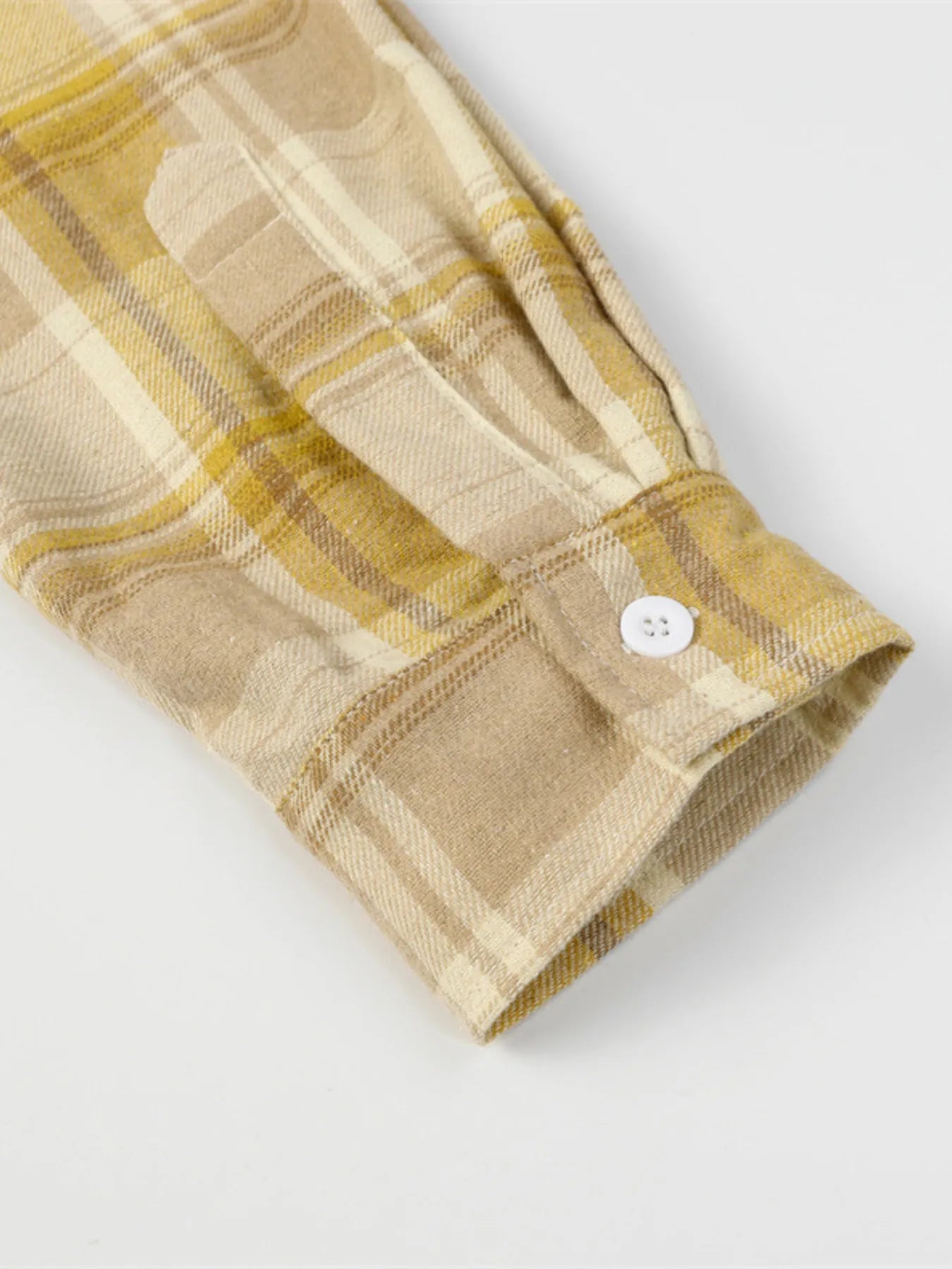 Men's Button Up Long Sleeve Plaid Shirt