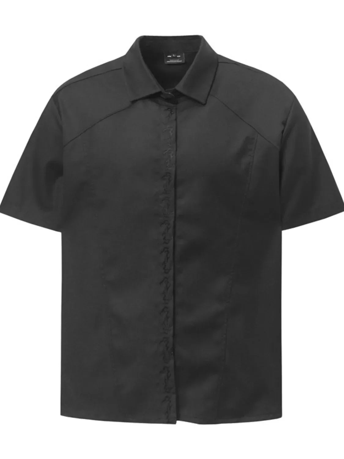 Men's Button Up Short Sleeve Shirt Black / M