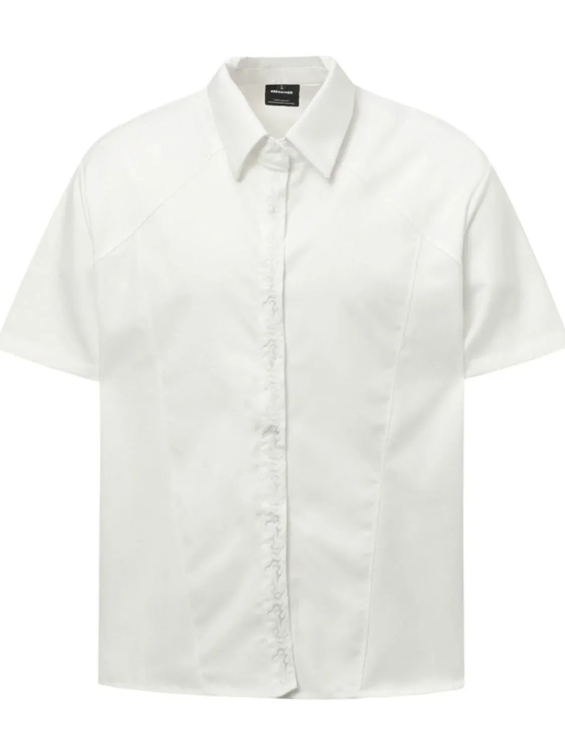 Men's Button Up Short Sleeve Shirt White / M