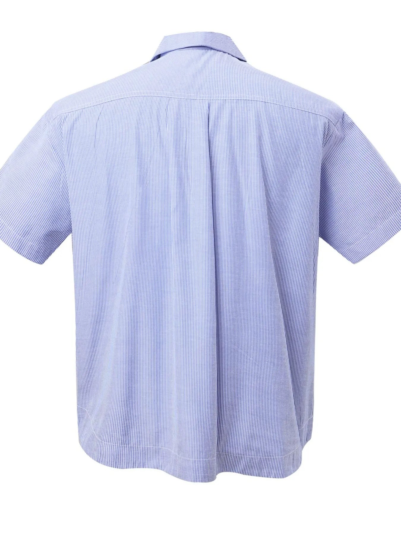 Men's Buttone Down Short Sleeve Striped Shirt