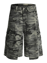Men's Camouflage Cargo Capris Jeans
